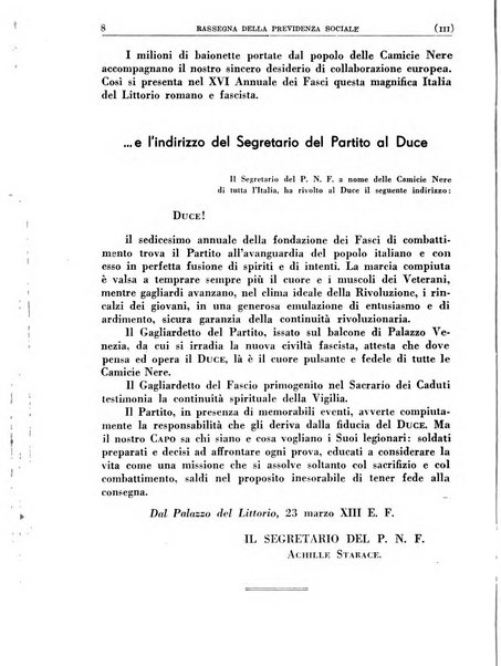 Rassegna della previdenza sociale assicurazioni e legislazione sociale, infortuni e igiene del lavoro