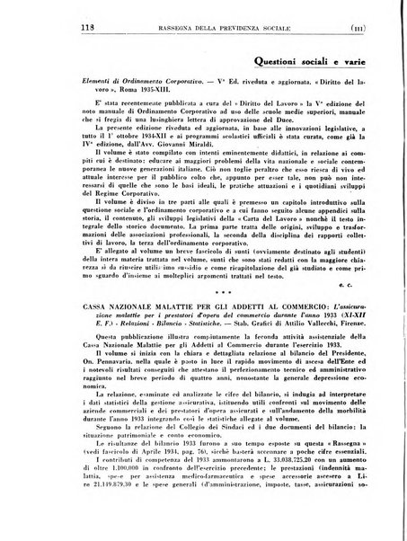 Rassegna della previdenza sociale assicurazioni e legislazione sociale, infortuni e igiene del lavoro