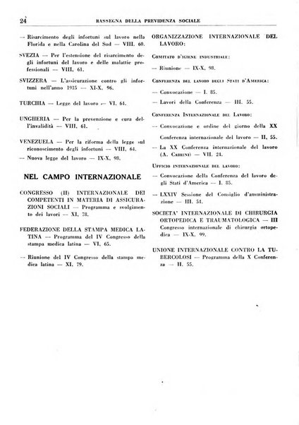 Rassegna della previdenza sociale assicurazioni e legislazione sociale, infortuni e igiene del lavoro