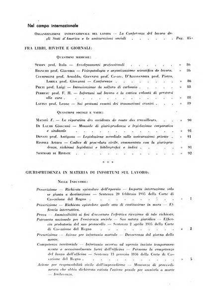 Rassegna della previdenza sociale assicurazioni e legislazione sociale, infortuni e igiene del lavoro