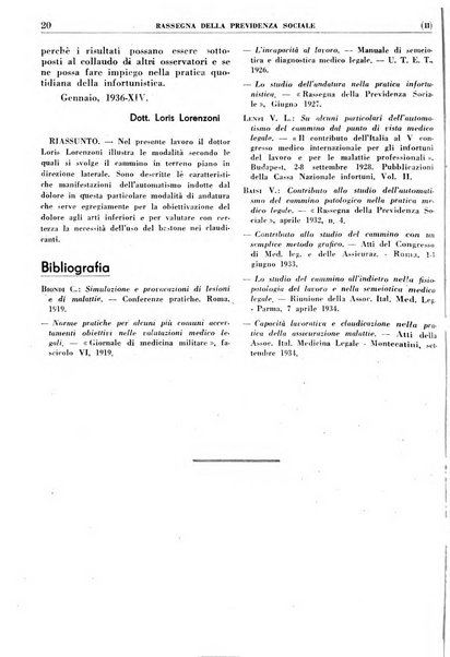 Rassegna della previdenza sociale assicurazioni e legislazione sociale, infortuni e igiene del lavoro