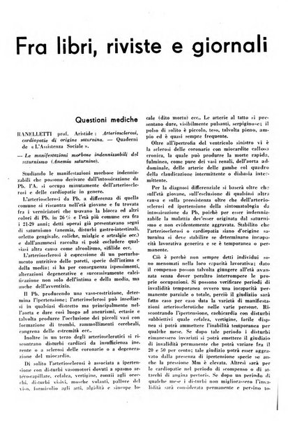 Rassegna della previdenza sociale assicurazioni e legislazione sociale, infortuni e igiene del lavoro