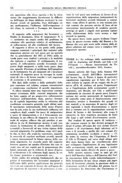 Rassegna della previdenza sociale assicurazioni e legislazione sociale, infortuni e igiene del lavoro