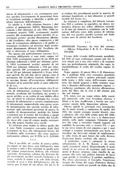 Rassegna della previdenza sociale assicurazioni e legislazione sociale, infortuni e igiene del lavoro