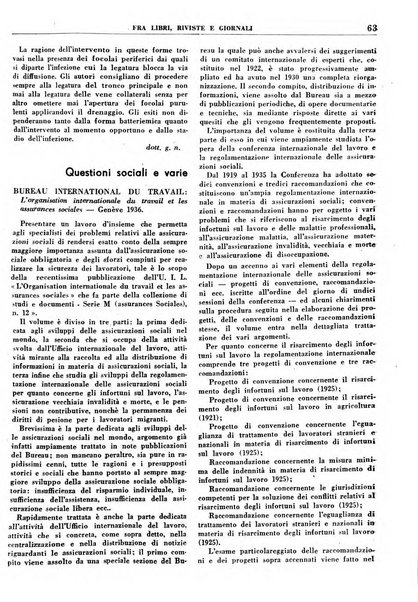 Rassegna della previdenza sociale assicurazioni e legislazione sociale, infortuni e igiene del lavoro