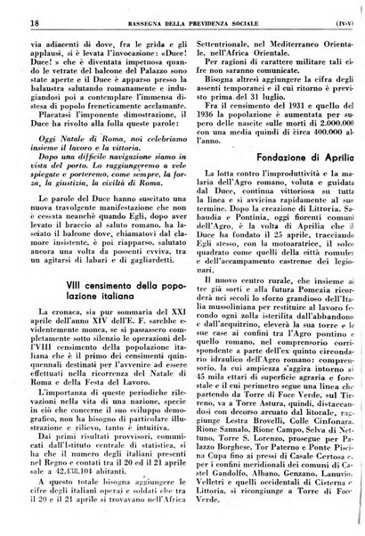 Rassegna della previdenza sociale assicurazioni e legislazione sociale, infortuni e igiene del lavoro