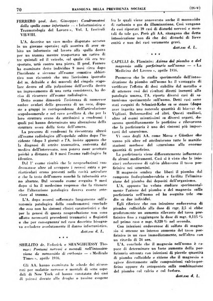 Rassegna della previdenza sociale assicurazioni e legislazione sociale, infortuni e igiene del lavoro