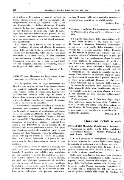 Rassegna della previdenza sociale assicurazioni e legislazione sociale, infortuni e igiene del lavoro