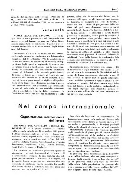 Rassegna della previdenza sociale assicurazioni e legislazione sociale, infortuni e igiene del lavoro