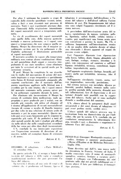 Rassegna della previdenza sociale assicurazioni e legislazione sociale, infortuni e igiene del lavoro