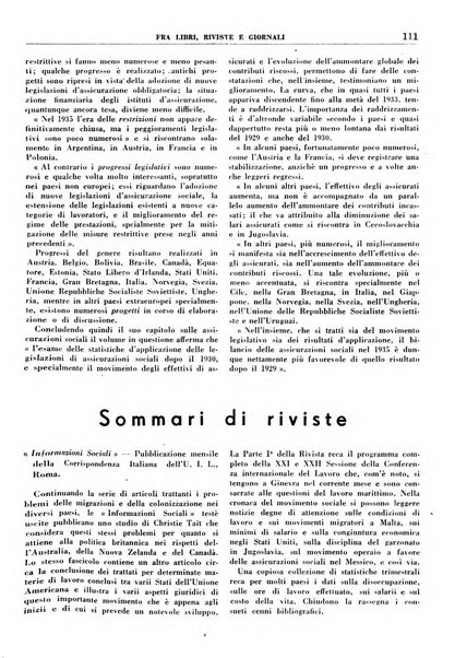 Rassegna della previdenza sociale assicurazioni e legislazione sociale, infortuni e igiene del lavoro