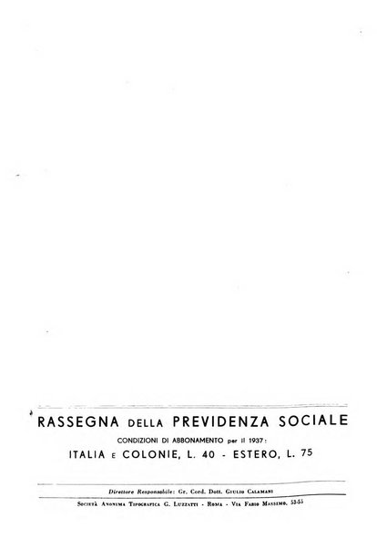 Rassegna della previdenza sociale assicurazioni e legislazione sociale, infortuni e igiene del lavoro