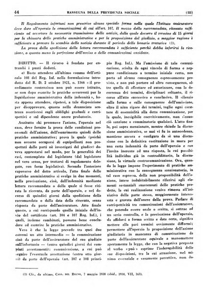 Rassegna della previdenza sociale assicurazioni e legislazione sociale, infortuni e igiene del lavoro