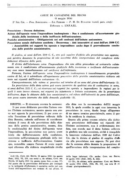 Rassegna della previdenza sociale assicurazioni e legislazione sociale, infortuni e igiene del lavoro