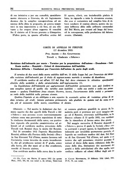 Rassegna della previdenza sociale assicurazioni e legislazione sociale, infortuni e igiene del lavoro