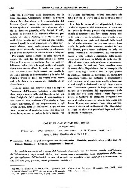 Rassegna della previdenza sociale assicurazioni e legislazione sociale, infortuni e igiene del lavoro