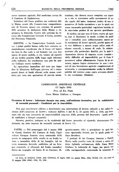 Rassegna della previdenza sociale assicurazioni e legislazione sociale, infortuni e igiene del lavoro