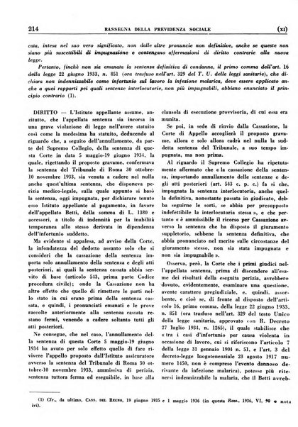 Rassegna della previdenza sociale assicurazioni e legislazione sociale, infortuni e igiene del lavoro