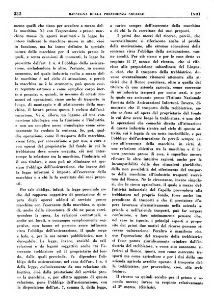 Rassegna della previdenza sociale assicurazioni e legislazione sociale, infortuni e igiene del lavoro