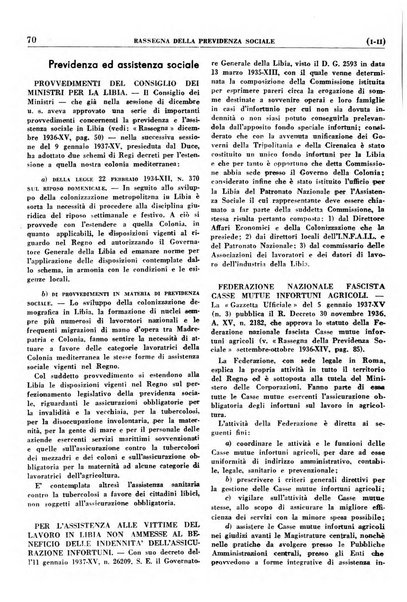 Rassegna della previdenza sociale assicurazioni e legislazione sociale, infortuni e igiene del lavoro