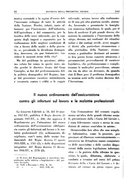 Rassegna della previdenza sociale assicurazioni e legislazione sociale, infortuni e igiene del lavoro