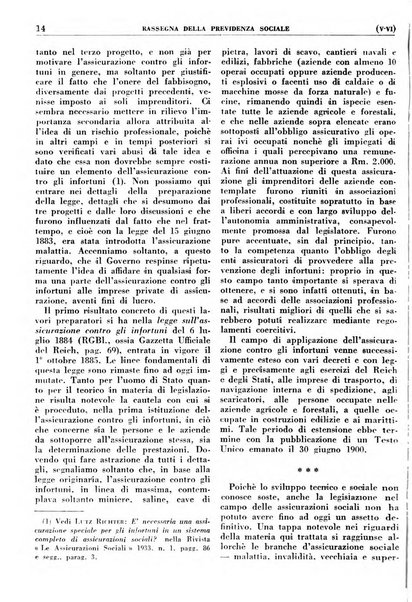 Rassegna della previdenza sociale assicurazioni e legislazione sociale, infortuni e igiene del lavoro