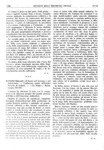 Rassegna della previdenza sociale assicurazioni e legislazione sociale, infortuni e igiene del lavoro