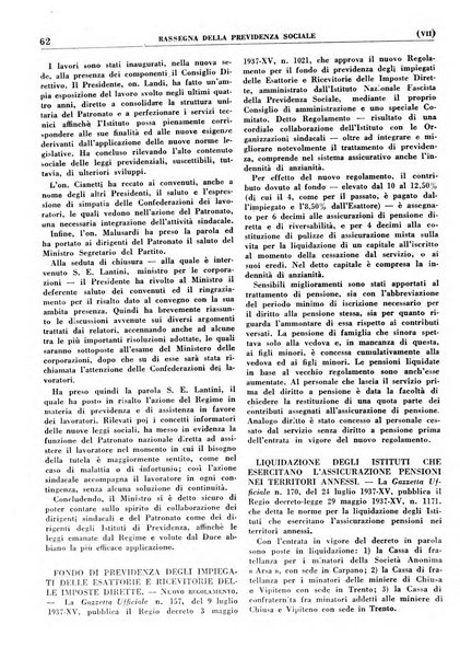 Rassegna della previdenza sociale assicurazioni e legislazione sociale, infortuni e igiene del lavoro