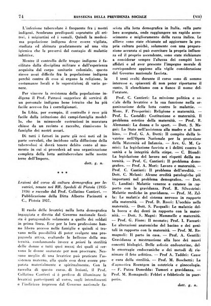 Rassegna della previdenza sociale assicurazioni e legislazione sociale, infortuni e igiene del lavoro