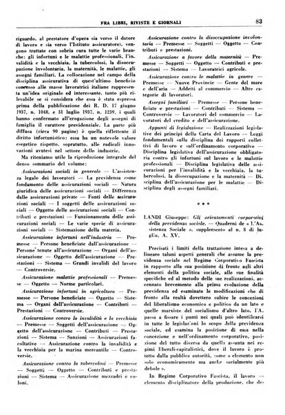 Rassegna della previdenza sociale assicurazioni e legislazione sociale, infortuni e igiene del lavoro