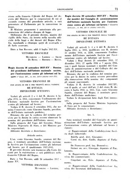 Rassegna della previdenza sociale assicurazioni e legislazione sociale, infortuni e igiene del lavoro