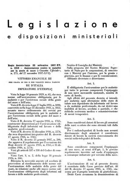 Rassegna della previdenza sociale assicurazioni e legislazione sociale, infortuni e igiene del lavoro