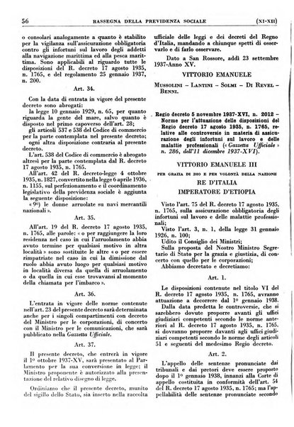 Rassegna della previdenza sociale assicurazioni e legislazione sociale, infortuni e igiene del lavoro