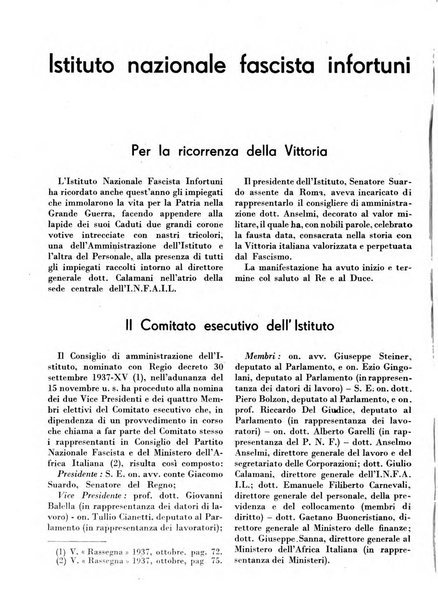 Rassegna della previdenza sociale assicurazioni e legislazione sociale, infortuni e igiene del lavoro