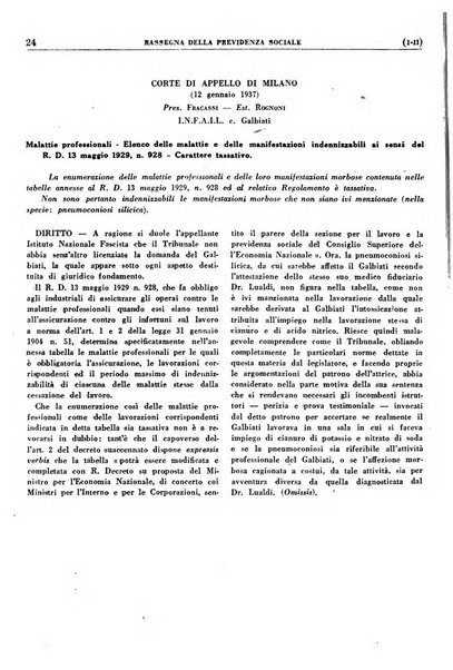 Rassegna della previdenza sociale assicurazioni e legislazione sociale, infortuni e igiene del lavoro