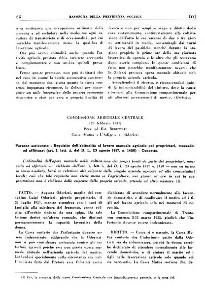 Rassegna della previdenza sociale assicurazioni e legislazione sociale, infortuni e igiene del lavoro