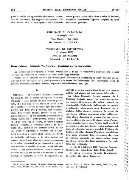 Rassegna della previdenza sociale assicurazioni e legislazione sociale, infortuni e igiene del lavoro