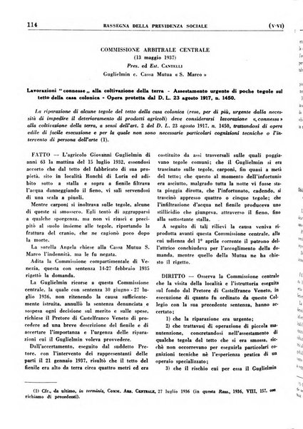 Rassegna della previdenza sociale assicurazioni e legislazione sociale, infortuni e igiene del lavoro