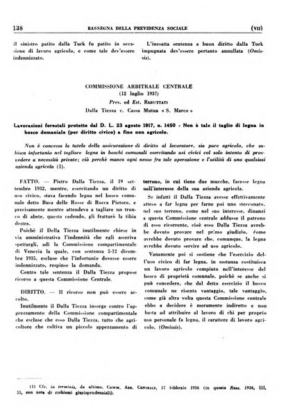 Rassegna della previdenza sociale assicurazioni e legislazione sociale, infortuni e igiene del lavoro