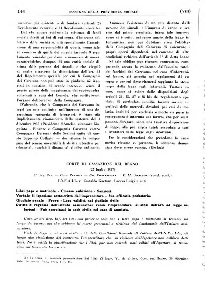 Rassegna della previdenza sociale assicurazioni e legislazione sociale, infortuni e igiene del lavoro