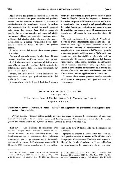 Rassegna della previdenza sociale assicurazioni e legislazione sociale, infortuni e igiene del lavoro