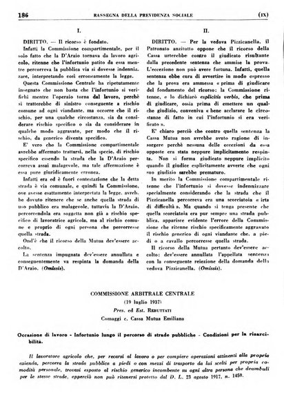 Rassegna della previdenza sociale assicurazioni e legislazione sociale, infortuni e igiene del lavoro