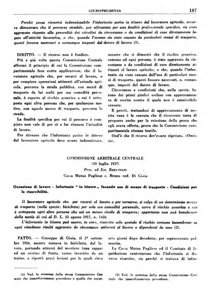 Rassegna della previdenza sociale assicurazioni e legislazione sociale, infortuni e igiene del lavoro