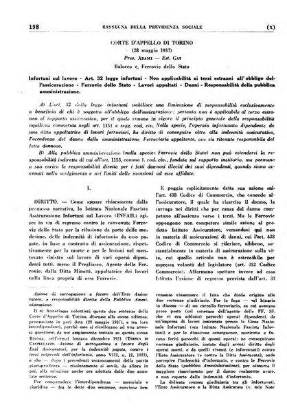 Rassegna della previdenza sociale assicurazioni e legislazione sociale, infortuni e igiene del lavoro