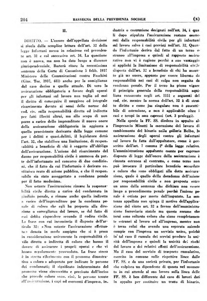 Rassegna della previdenza sociale assicurazioni e legislazione sociale, infortuni e igiene del lavoro