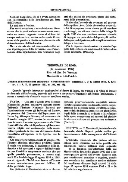 Rassegna della previdenza sociale assicurazioni e legislazione sociale, infortuni e igiene del lavoro