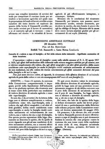 Rassegna della previdenza sociale assicurazioni e legislazione sociale, infortuni e igiene del lavoro