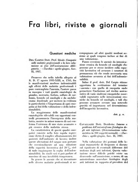 Rassegna della previdenza sociale assicurazioni e legislazione sociale, infortuni e igiene del lavoro