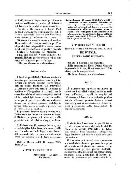 Rassegna della previdenza sociale assicurazioni e legislazione sociale, infortuni e igiene del lavoro