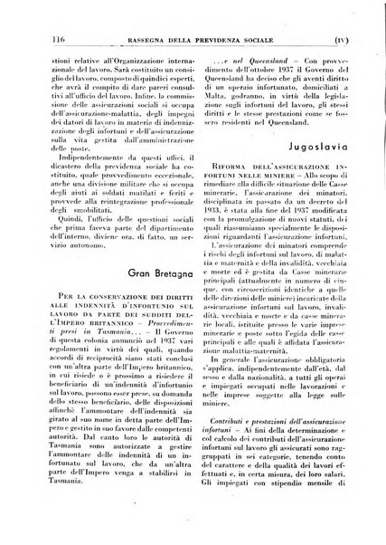 Rassegna della previdenza sociale assicurazioni e legislazione sociale, infortuni e igiene del lavoro